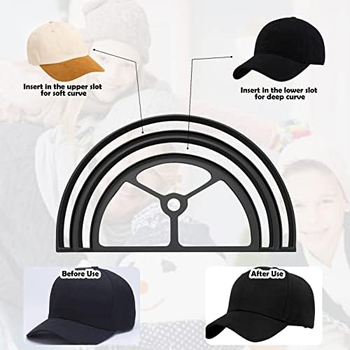 4 Adet Şapka Ağız Bender, şapka Bill Bender Şapka Kavisli Bant ile Çift Seçeneği Yuvaları Tasarım, şapka Bill Şekillendirici