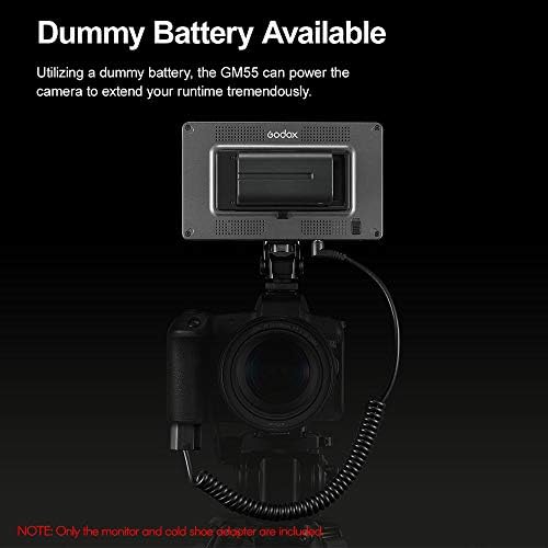 GODOX GM55 5.5 İnç IPS On-kamera monitörü 4K HDMI Çıkışı 160° Geniş Görüş Açısı 3D LUT DSLR ILDC Kameralar