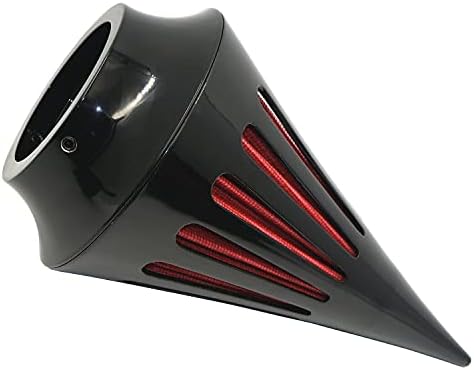 HTTMT-Parlak Siyah Çivili Koni A / Küçük Hava Temizleyici Emme Hava Filtresi Konisi ile Uyumlu Dyna Touring Modelleri
