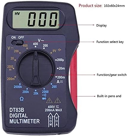ÇITA Multimetre DT83B Cep Dijital Ampermetre Voltmetre DC / AC Ohm Metre Cihazı Elektrikli Aletler
