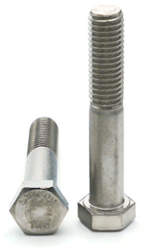 Altıgen Başlı Vidalar 316 Paslanmaz Çelik-1/4-20 X 5 Kısmi Diş Adet-1.000