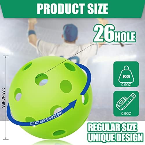 Tanlade 36 Paketi Beyzbol Uygulama Topları Plastik Eğitim Topları Hafif Beyzbol Hollow Softballs ile bir İpli Çanta