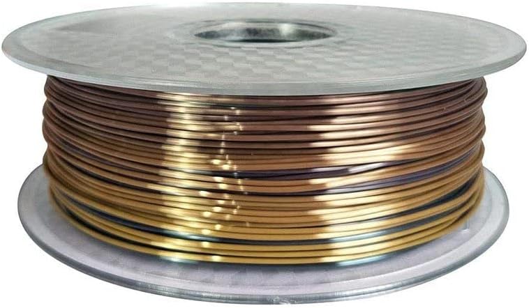 JKHN 3D Yazıcı İpek Gökkuşağı Renkli PLA Filamentt 1.75 mm 1 KG Malzemeler Yavaş Yavaş Değişen Renk PLA Metalik Renk