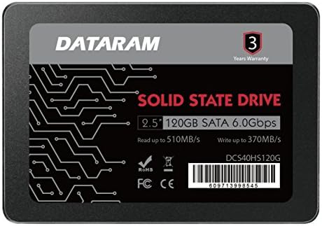 Dataram 120 GB 2.5 SSD Sürücü Katı Hal Sürücü ile Uyumlu ASUS ZENBOOK PRO UX501VW