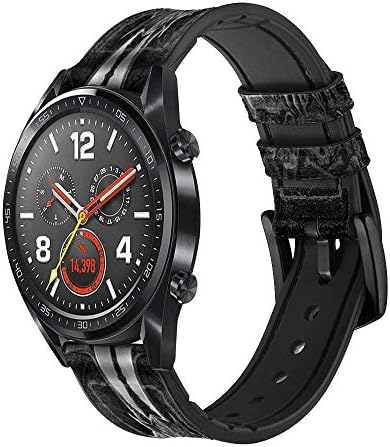 CA0111 Gargoyle Şeytan Şeytan Deri ve Silikon kordon akıllı saat Kayışı Kol Saati Smartwatch akıllı saat Boyutu (22mm)