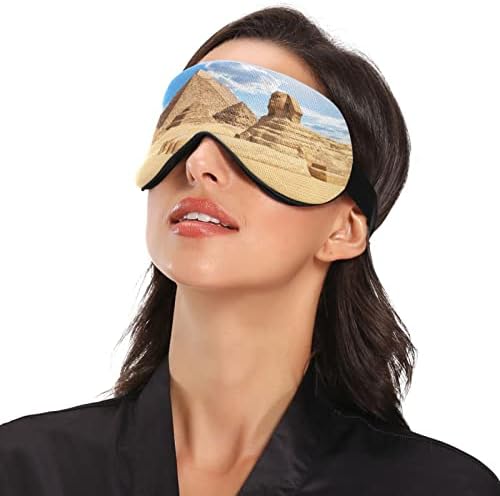 xıgua Mısır Piramitleri Uyku Göz Maskesi Ayarlanabilir Kayış ile, nefes Karartma Rahat Uyku Göz Maskesi Erkekler ve