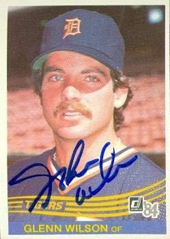 Glenn Wilson imzalı Beyzbol Kartı (Detroit Tigers) 1984 Donruss 618-İmzalı Beyzbol Kartları