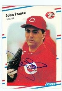 John Franco imzalı Beyzbol Kartı (Cincinnati Reds) 1988 Fleer 234 (67) - İmzalı Beyzbol Kartları