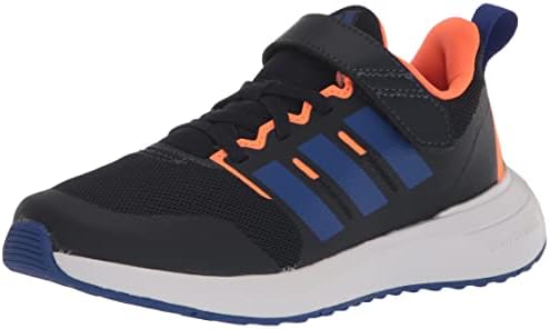 adidas Fortarun 2.0 Koşu Ayakkabısı, Mürekkep / Berrak Mavi / Çığlık Atan Turuncu (Elastik), 2.5 ABD Unisex Küçük