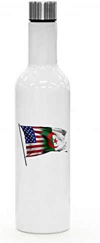 ExpressİtBest 25oz Yalıtımlı Şarap / Su Şişesi-Cezayir Bayrağı (Cezayir) - Birçok Seçenek