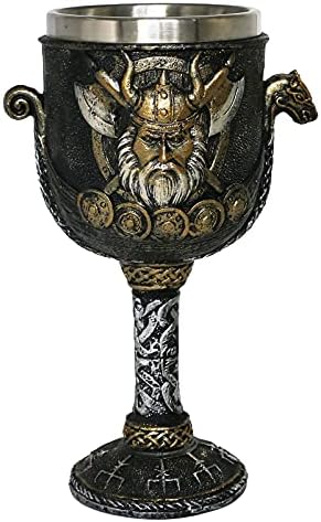 Ortaçağ Viking Odin şarap kadehi-İskandinav Viking Savaşçı Ejderha gemi metal kadeh kadeh Viking Korsan Hayranları