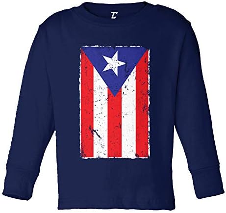 Porto Riko-Sıkıntılı Bayrak Güçlü Bebek / Yürümeye Başlayan pamuklu jarse T-Shirt