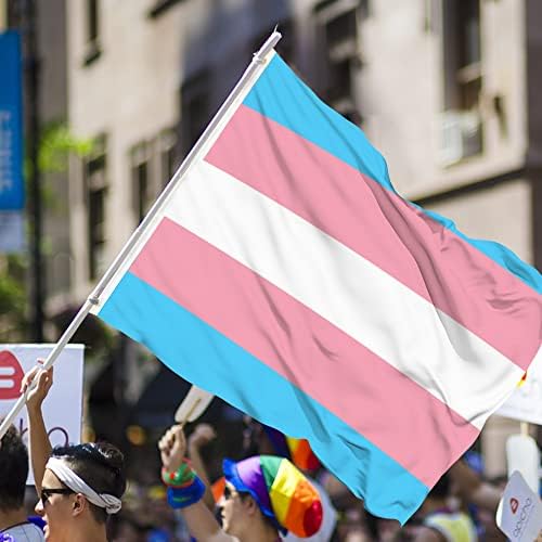 LOVEALL Transseksüel Bayrak ve Çıkartma Paketi-Trans Gururunuzu Sergilemek için 1 adet 3x5 ft Trans Bayrak ve 25 Benzersiz
