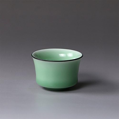 Çin Seladonlar Kung Fu Teacups 1.5-Ons Porselen Bardak (Yeşil)