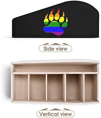Eşcinsel Ayı Gurur Pençe Uzaktan Kumanda Tutucu PU Deri Depolama Organizatör Kutusu Ev Ofis Masaüstü