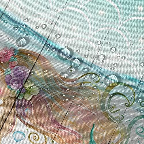 Beiyongde Mermaid Duş Perdesi Çocuklar için Banyo Dekor Gittle Ölçekler Karikatür Kız Duş Perdeleri Deniz Okyanus
