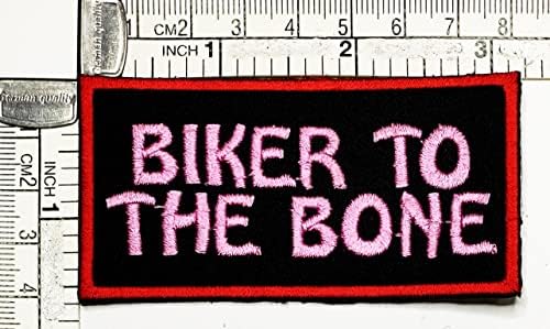 Kleenplus 3 adet. Biker Kemik Yama Etiket Sloganı Komik Kelime İşlemeli Demir on Biker Motosiklet Yamalar Dikiş Aksesuarları