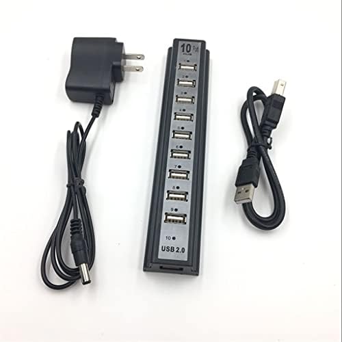 WYFDP Plastik Splitter Hub Cep Telefonu şarj kablosu Adaptörü Charger10 Port Klavye U Disk Fare USB 2.0 (Renk : Beyaz)