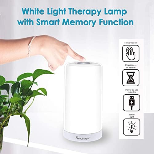 RELAXİER-ışık terapisi lambası, mutlu lamba, mutlu terapi lambası, 10.000 LUX UV İçermeyen 360 derece güneş ışığı