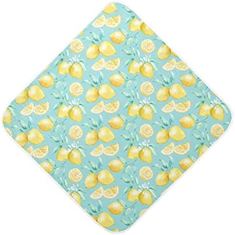 vvfelıxl Bebek Kapşonlu Havlu, Sarı Limon Dilimleri Emici Yürümeye Başlayan banyo havlusu, Pamuk Yumuşak Yenidoğan