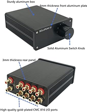 SOLUPEAK RCA Anahtarı Stereo 4 ın 1 Out Ses Sinyal Kaynağı Switcher HıFı Giriş Seçici Splitter Kutusu