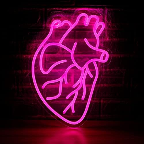 DVTEL özel insan kalp Neon burcu, yaratıcı dekor duvar asılı ışık tabela, fiş Powered LED Neon ışıkları, 50X30 cm,