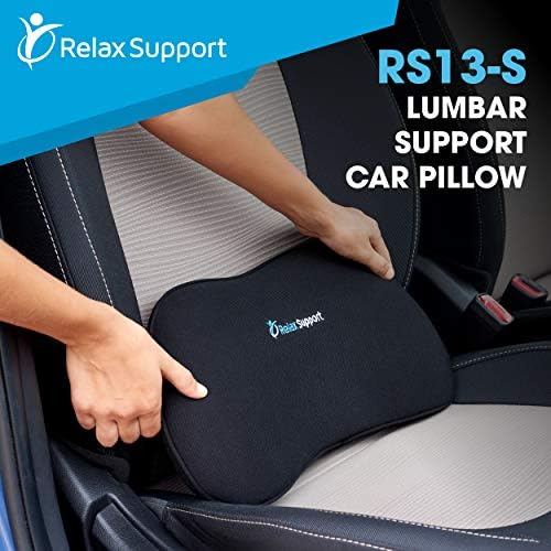 Araba için RS13-S bel desteği yastığını rahatlatın-Tam bellek köpüğü, Ayarlanabilir çift kayışlar, orta firma-Sürüş
