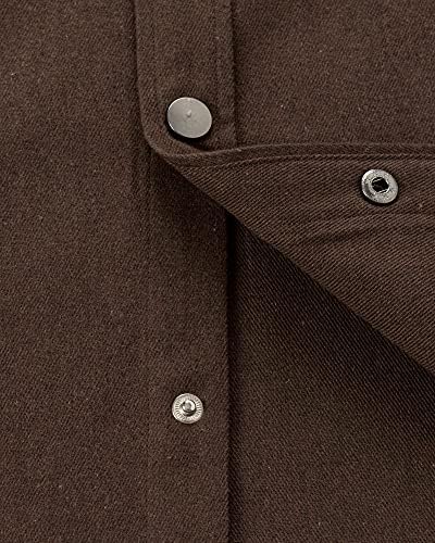 siliteelon erkek Yapış Düğmeler oduncu gömleği 10OZ Uzun Kollu Casual Düğme Aşağı Gömlek İki Cepli