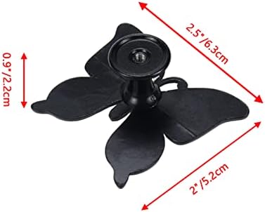 Bitray Dekoratif Topuzlar Mat Siyah Kabine Pulls Kelebek Şekli Kolları Çekmece Topuzu Mobilya DIY Dekorasyon Hardware-6pcs