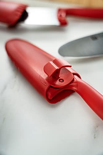 Zwıllıng 36550-101 Twınny, Kırmızı, 3,9 inç (100 mm), Çocuk Bıçağı, Paslanmaz Çelik, Yuvarlak Uç, Güvenlik