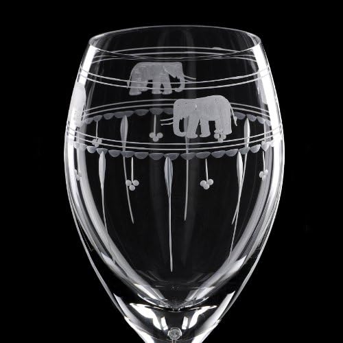 Grehom Kristal şarap bardağı Büyük Filler ve Zeytin; El Kazınmış şarap kadehleri; Ağız Üflemeli Kristal Gözlük; Güzel