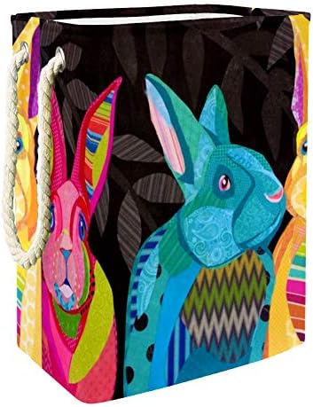 Unicey Sevimli Tavşanlar Büyük saklama kutusu Katlanabilir çamaşır Sepeti Kreş Sepeti ve Çocuk Odası için