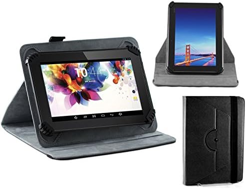Navitech Siyah suni deri kılıf Kapak ile 360 Rotasyon Standı Stylus ile Uyumlu Sony Xperia Z4 Tablet