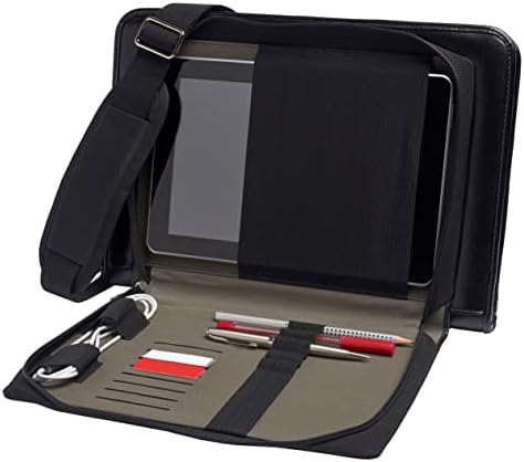 Broonel Siyah Deri Dizüstü Bilgisayar Çantası-HP Chromebook 15a-na0000na Full HD Dizüstü Bilgisayar ile uyumlu
