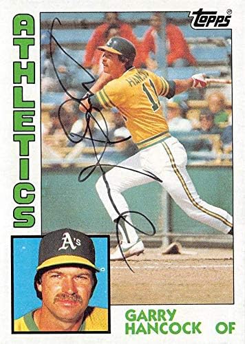 İmza Deposu 621346 Garry Hancock İmzalı Beyzbol Kartı-Oakland Athletics, 67-1984 Topps No. 197 Tükenmez