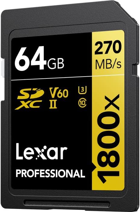 Lexar Professional 1800x SDXC UHS-II Kart Altın Serisi, 64 GB - (3'lü Paket)