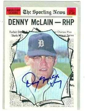 Denny McLain imzalı beyzbol kartı (Detroit Tigers) 1970 Topps 467-MLB İmzalı Beyzbol Kartları