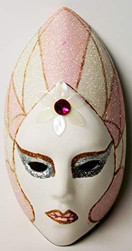 Porselen Maske, Boyut: 6,5 (L) X 3,5 (G) X 2,5(D). Duvar süslemeleri ve koleksiyon için.