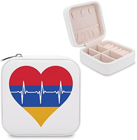 Aşk Ermenistan Kalp Atışı Mücevher Kutusu Organizatör Ekran saklama kutusu Tutucu Hediye Kadınlar Kızlar için Küpe