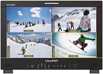 LILLIPUT 17.3 Q18 12G-SDI/HDMI 4 K 2.0 Quad Görünüm 3D-LUT HDR Profesyonel Üretim Stüdyosu Monitör (Q18 - VBP V Montaj