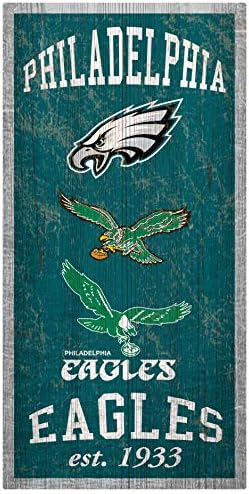 Hayran Kreasyonları NFL Philadelphia Eagles Unisex Philadelphia Eagles Miras İşareti, Takım Rengi, 6 x 12
