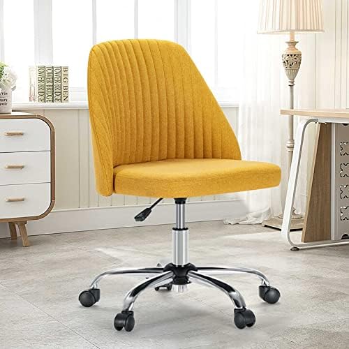 Ev Ofis Masası Koltuğu Ayarlanabilir Tekerlekli Sandalye, Kolsuz Sevimli Modern büro sandalyesi Ofis, Ev, Makyaj,