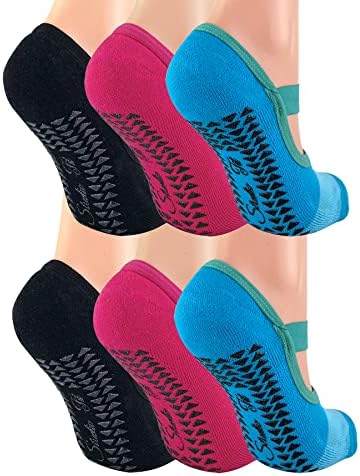 Bayan 6 Çift Toplu Çoklu Kaymaz Yoga Pilates Çorabı Askılı / Çoraplı Züppe