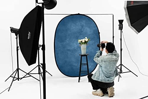 Kate Katlanabilir Zemin Pop Up Fotoğraf Arka Planında Mavi Çiçek Taşınabilir Arka Plan, Portre Fotoğrafçılığı, Video