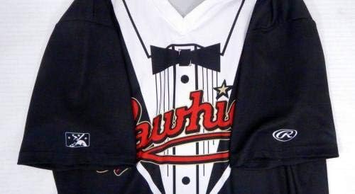 2014-15 Visalia Ham Deri Queliz Doran 10 Oyun Kullanılmış Siyah Jarse Smokin Gecesi 113-Oyun Kullanılmış MLB Formaları