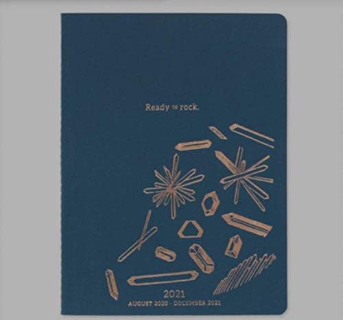 DesignWorks Mürekkebi, 17 Aylık Tarihli Basit Planlayıcı( Ağustos 2020-Aralık 2021), 6 x 8, Deniz Mavisi-Sallanmaya