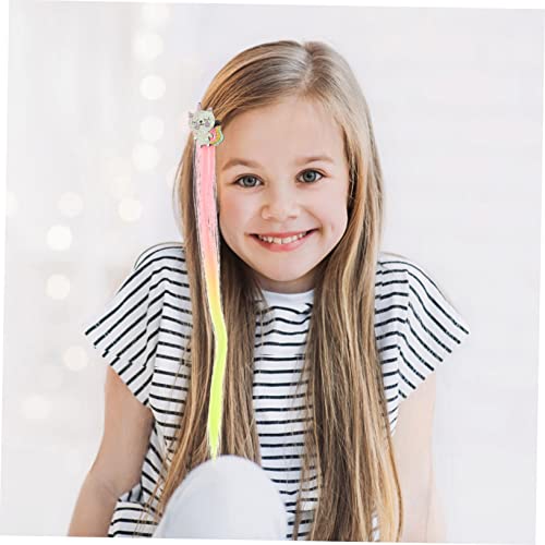 FOMİYES 10 adet Adet Peruk Saç Tokası Örgülü Saç Klipleri Çocuklar için Renk Peruk Renkli Saç Klipleri saç ekleme