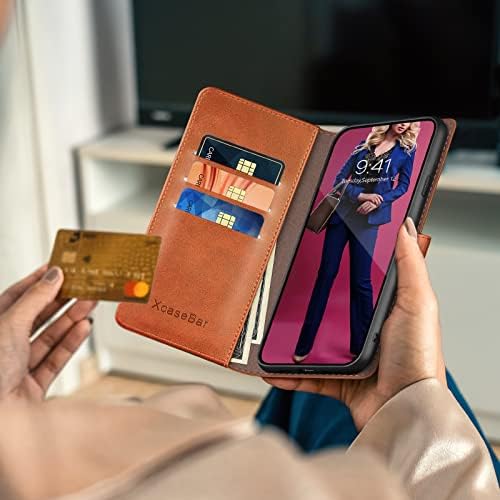 XcaseBar Samsung Galaxy A54 5G Cüzdan kılıf Kredi kartı tutucu ile 【RFID Blocking】, Flip Folio Kitap PU Deri telefon