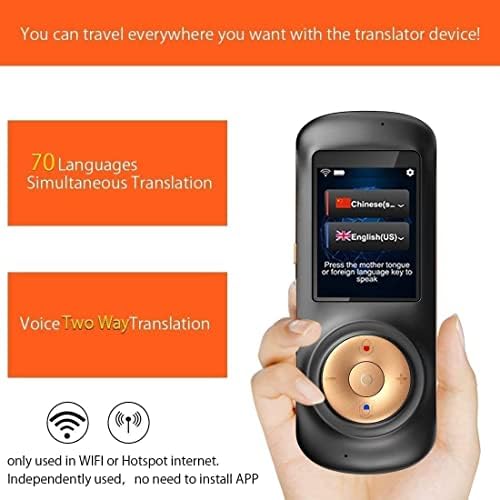 MXJCC Dil Çevirmen Cihazı Çevrimdışı Taşınabilir: Anında Ses Akıllı 70 Dil Çince İngilizce İspanyolca Elektronik El
