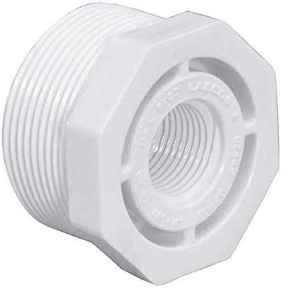 Beyaz Sch 40 PVC Redüktör-3/4 inç MNPT erkek boru dişi x 1/4 inç FNPT dişi boru dişi PVC Redüktör Burcu-PVC Boru Redüktör